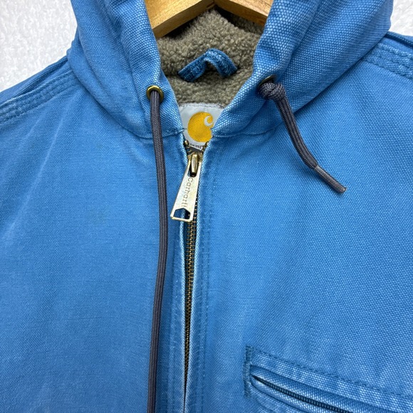 Carhartt WJ141 431 Sherpa Lined Sandstone Sierra Jacket Blue Womens Small 4/6 - Picture 11 of 16